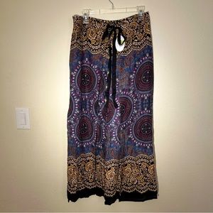 NWT Bohemian style pants with front tie